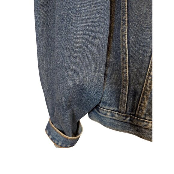 1990's International Denim Gibson Custom Shop Embroidered Denim Jacket, Leather - Picture 6 of 8